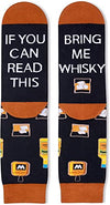 Ideal Gifts for Drinkers Funny Whisky Gift for Men, Unique Whisky Socks, Whisky Lover Gift If You Can Read This