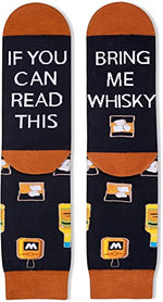 Ideal Gifts for Drinkers Funny Whisky Gift for Men, Unique Whisky Socks, Whisky Lover Gift If You Can Read This