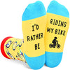 Novelty Bike Socks For Boys Girls, Funny Bike Gifts, Bicycle Lover Gift, Unisex Pattern Socks for Kids, Funny Socks, Cute Socks, Fun Bike Themed Socks, Gifts for 7-10 Years Old