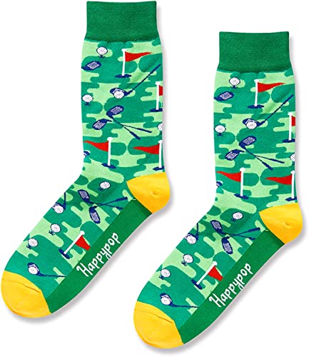 Funny Socks for Men, Golf Lovers Socks, Novelty Golf Socks, Unique Golf Gifts for Sport Lovers, Perfect Socks Gifts for Golf Enthusiasts