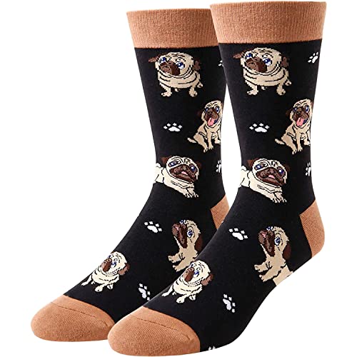 Funny Pug Gifts for Men Gifts for Him Pug Lovers Gift Cute Sock Gifts Pug Socks