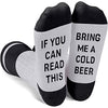 Womens Socks Novelty If You Can Read This Bring Me a Cold Beer Socks Funny Gifts for Beer Drinkers, Beer Gag Gifts