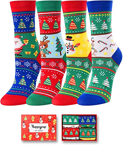 Kids' Novelty Funny Christmas-tree Socks Gifts-4 Pack