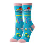 Reading Gifts, Funny Socks for Women, Cool Book Socks, Silly Socks, Gifts for Students Book Lovers Gifts, Reading Socks