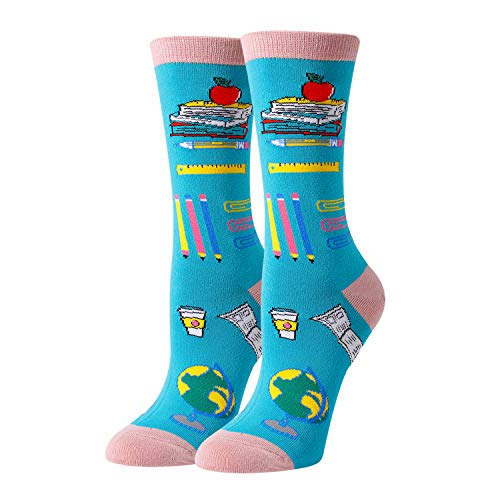 Reading Gifts, Funny Socks for Women, Cool Book Socks, Silly Socks, Gifts for Students Book Lovers Gifts, Reading Socks