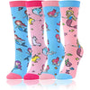 Mermaid Lover Gifts for Girls Mermaid Gifts for Children Fun Girls Novelty Mermaid Socks Knee High, Gifts for 4-7 Years Old Girls