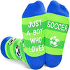 Novelty Soccer Socks for Kids, Funny Soccer Gifts for Sports Lovers, Kids' Gifts for Boys and Girls, Unisex Soccer Themed Socks Children, Silly Socks, Cute Socks, Gifts for 7-10 Years Old