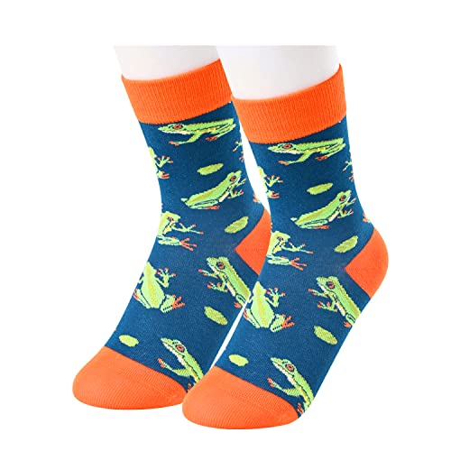 Funny Frog Socks for Boys 4-7 Years Old, Novelty Frog Gifts For Frog Lovers, Children's Day Gift For Your Son, Gift For Brother, Funny Frog Socks for Kids