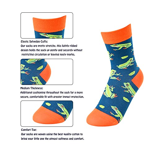 Funny Frog Socks for Boys 4-7 Years Old, Novelty Frog Gifts For Frog Lovers, Children's Day Gift For Your Son, Gift For Brother, Funny Frog Socks for Kids