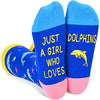 Unique Dolphin Gifts for Women Silly & Fun Dolphin Socks Silly Dolphin Gifts for Moms Marine Gift