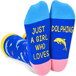 Unique Dolphin Gifts for Women Silly & Fun Dolphin Socks Silly Dolphin Gifts for Moms Marine Gift