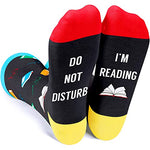 Funny Socks Crazy Socks Cool Socks Silly Socks for Women, Book Lovers Gifts for Students, Book Gifts Reading Gifts, Book Socks