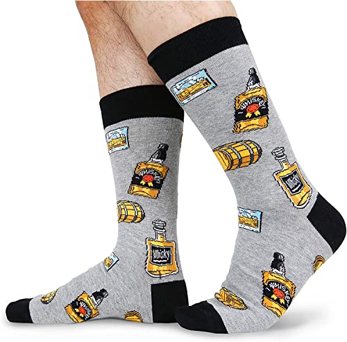 Whisky Lover Gift Unique Whisky Socks Funny Whisky Gift for Men , Ideal Gifts for Whisky Lovers and Drinkers