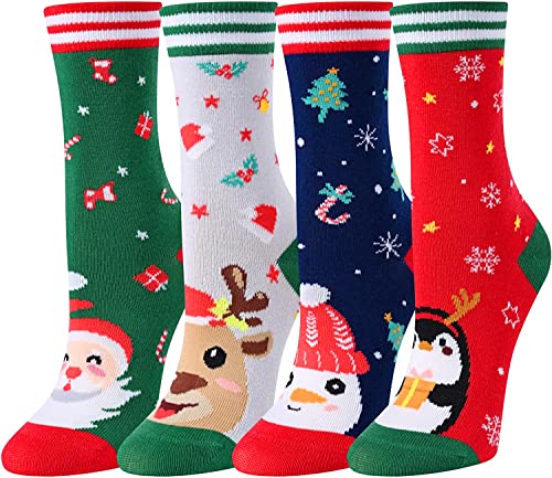 Kids' Crazy Warm Funny Christmas Socks Gifts-4 Pack