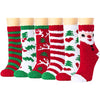 Women's Novelty Cozy Fuzzy Anti-Slip Fluffy Slipper Christmas Socks Gifts