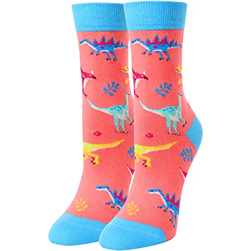 Dinosaur Gifts for Girls, Little Kids Dinosaur Lovers Gifts Best Gifts for Daughter Dinosaur Socks, Gifts for 4-7 Years Old Girls