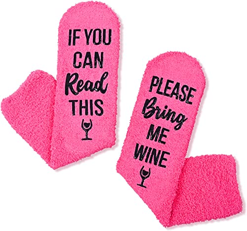 Ideal Gifts for Drinkers Funny Wine Gift for Women, Unique Wine Socks, Wine Lover Gift If You Can Read This