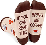 Coffee Gifts for Coffee Lovers Novelty If You Can Read This Bring Me Coffee Socks for Men, Gifts for Drinkers