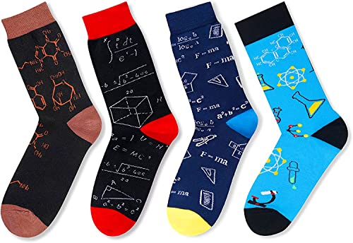 Funny Math Socks for Men, Novelty Men's Engineer Socks, Best Gifts for Math Teachers, Math Lovers, Perfect for Father's Day, Thanksgiving, Teacher's Day Gifts