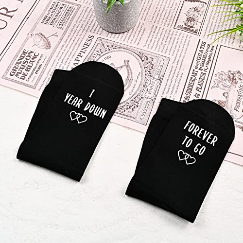 One Year Anniversary Gifts, Best Gifts for Boyfriend or Husband First Anniversary Gift, Men's Anniversary Socks, 1st Wedding Gifts for Him, Unique Funny Dress socks