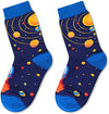 Crazy Space Socks for Kids 4-7 Years Old, Silly Funny Novelty Boys Socks, Planet Socks, Cool Kids Gifts, Outer Space Gifts, Astronomy Gifts for Boys
