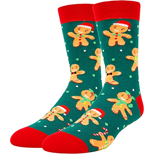 Men's Funny Crazy Gingerbread Socks Christmas Gifts