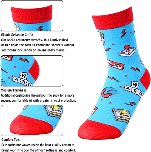 Boys Gaming Socks for 4-7 Years Old, Kids Game Socks, Game Gifts For Boy, Gifts For Boy Who Love Game, Childrens Crazy Socks Silly Socks Funny Socks for Kids