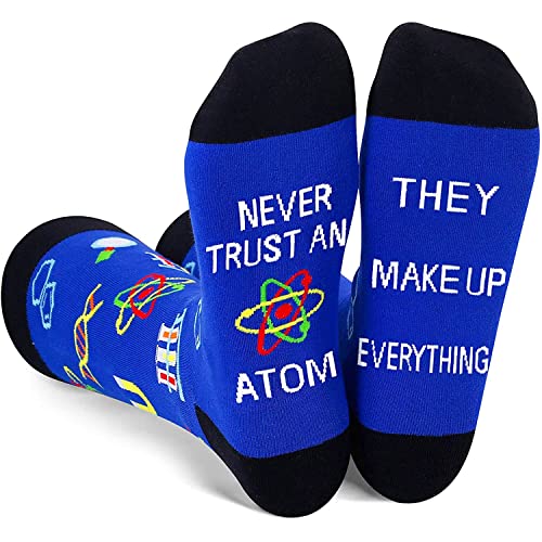 Funny Science Socks for Men, Best Gifts for Science Teachers, Professors, Science Enthusiasts, Teacher Appreciation Gifts, Novelty Crew Socks Gift for Science Lovers, Teacher's Day Gifts