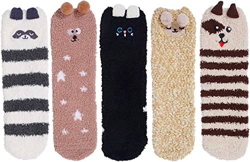 Fuzzy Socks Women Warm Soft Fluffy Thick Cozy Plush Winter Christmas Gift Ladies