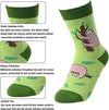 4 Pairs Fun Sloth Gifts for Boys Gifts for Kids Who Love Sloth Cute Boy's Sloth Socks, Gifts for 7-10 Years Old Boys