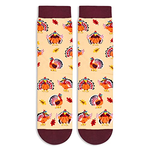 Unisex Funny Turkey Socks, Turkey Gifts for Women and Men, Thanksgiving Gifts Farm Animal Socks