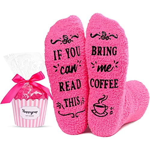 Coffee Gifts for Coffee Lovers Novelty If You Can Read This Bring Me Coffee Socks for Women, Gifts for Drinkers - Happypop