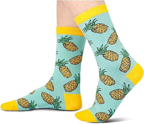 Women's Novelty Fun Pineapple Socks Gifts for Pineapple Lovers