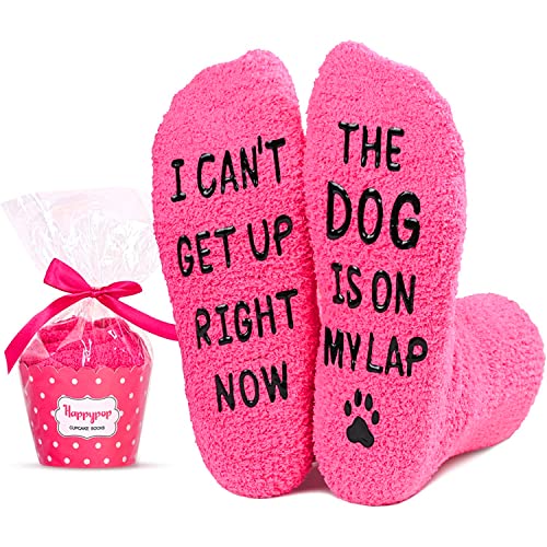 Women's Novelty Fuzzy Fluffy Warm Cozy Dog Socks Gifts For Dog Lovers
