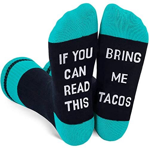 Funny Taco Socks for Men Who Love Taco, Novelty Taco Gifts, Men's Gag Gifts, Gifts for Taco Lovers, Taco Tuesday, If You Can Read This, Bring Me Tacos Socks