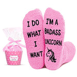 Unicorn Gifts For Her Unique Gifts for Girlfriend Mother Daughter Wife Sister Unicorn Socks, Fuzzy Socks