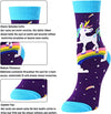 Unicorn Lover Gifts for Girls Unique Presents for Kids Fun Girls' Novelty Unicorn Socks, Gifts for 4-7 Years Old Girls