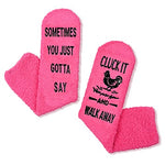 Women's Novelty Fuzzy Fluffy Warm Cozy Chicken Socks Gifts for Chicken Lovers