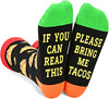 Unisex Taco Socks, Taco Lover Gift, Funny Food Socks, Novelty Taco Gifts, Gift Ideas for Men Women, Funny Taco Socks for Taco Lovers, Taco Tuesday, Christmas Gifts