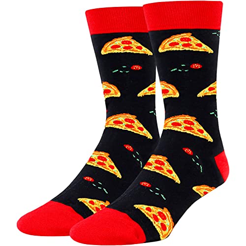 Men's Pizza Socks, Pizza Lover Gift, Funny Food Socks, Novelty Pizza Gifts, Gift Ideas for Men, Funny Pizza Socks for Pizza Lovers, Father's Day Gifts