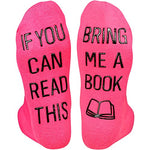 Women's Novelty Non-Slip Funny Book Socks Gifts for Students