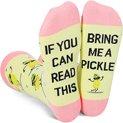 Women's Pickle Socks, Pickle Theme Socks, Pickle Gifts, Unusual Gifts For Women, Pickle Lover Gift, Big Dill Pun Socks, Mothers Day Gifts, Food Socks