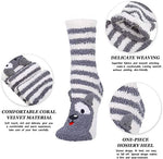 5 Pair Cozy Fuzzy Socks Super Soft Winter Plush Slipper Women's Girls Gift