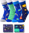 Toddler Crazy Warm Funny Space Socks Space Gifts-4 Pack