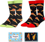 Funny Pizza Socks for Men, Novelty Pizza Gifts For Pizza Lovers, Anniversary Gift For Him, Gift For Dad, Funny Food Socks, Mens Pizza Themed Socks