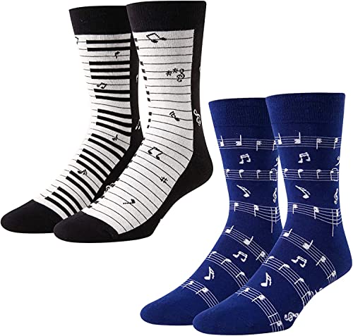 Novelty Gifts for Music Lovers,Players, Composers, Conductors, Music Performers, Singers, and Music Teachers, Music Note Socks Gift For Men, Musician Gifts