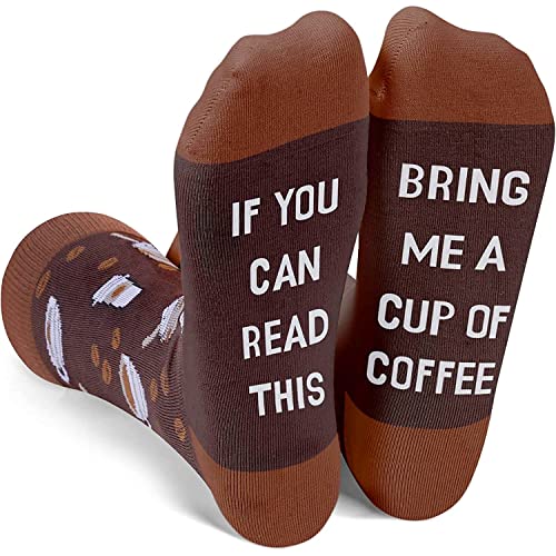 Coffee Themed Gifts, Funny Crazy Socks for Men, Coffee Gifts for Coffee Drinkers and Lovers