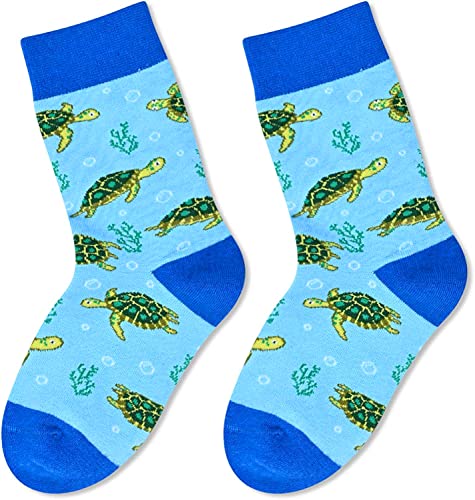 Funny Turtle Socks for Boys 7-10 Years, Novelty Turtle Gifts For Turtle Lovers, Children's Day Gift For Your Son, Gift For Brother, Funny Turtle Socks for Kids, Boys Turtle Themed Socks