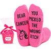 Women's Novelty Fuzzy Fluffy Pink Warm Cozy Breast Cancer Socks Gifts