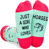 Funny Horse Gifts for Girls, Gifts for Daughters, Kids Who Love Horse, Cute Horse Socks for Girls, Gifts for 7-10 Years Old Girl